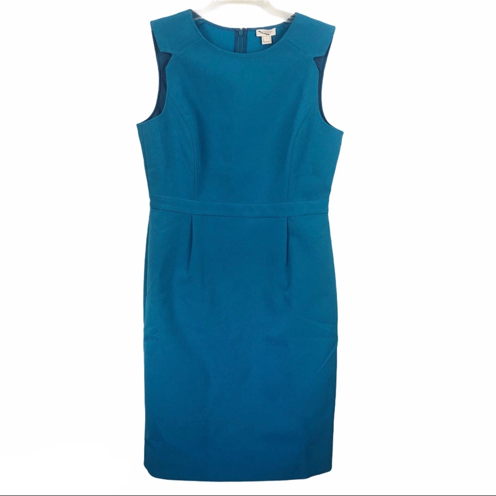 J. Crew Sleeveless Dress Teal Blue Size 8 NEW